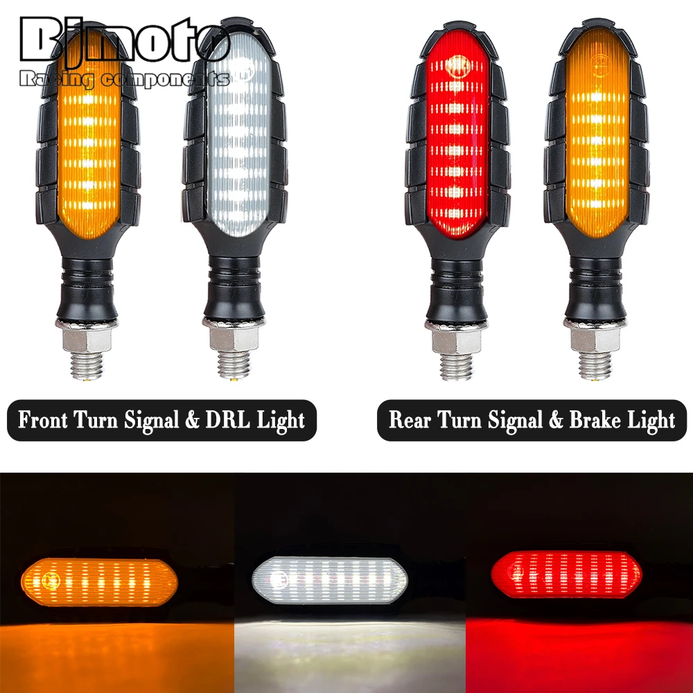 

New LED Front Rear Turn Signal Light For Honda Yamaha Motorcycle waterproof IP67 Indicator Lamp Flashing Signal Cafe Racer ATV