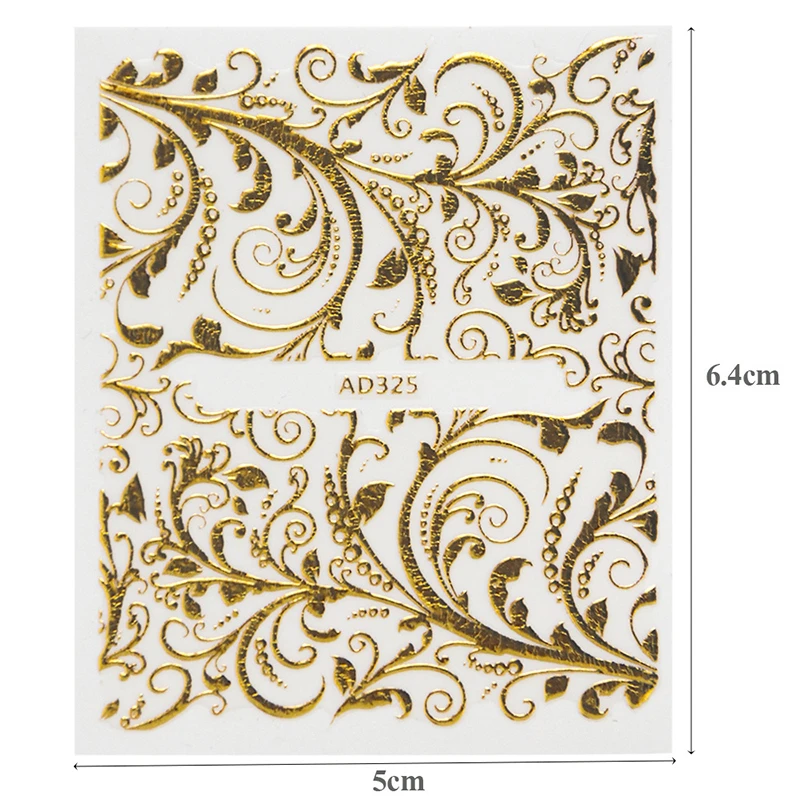 20pcs Water Nail Sticker Gold Flower Vine Diamond Necklace Art Decals Sets | Красота и здоровье