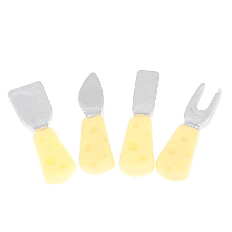 

10 шт. искусственная зернистая Смола нож для сыра вилка для кукольного домика «сделай сам» нож для сыра и вилка украшение для кукольного доми...