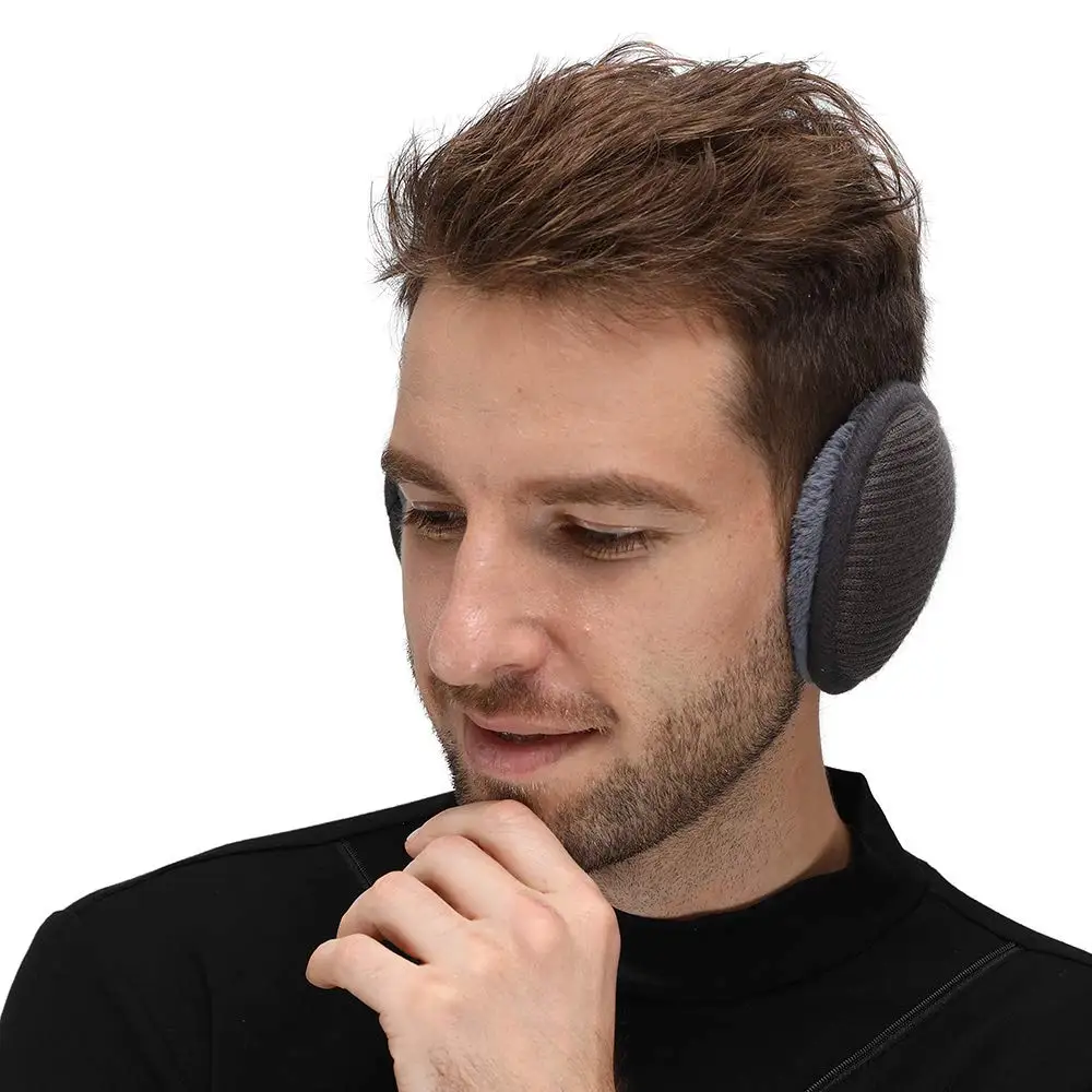 Мужские зимние наушники унисекс упаковываемая шерсть вязаная теплая одежда