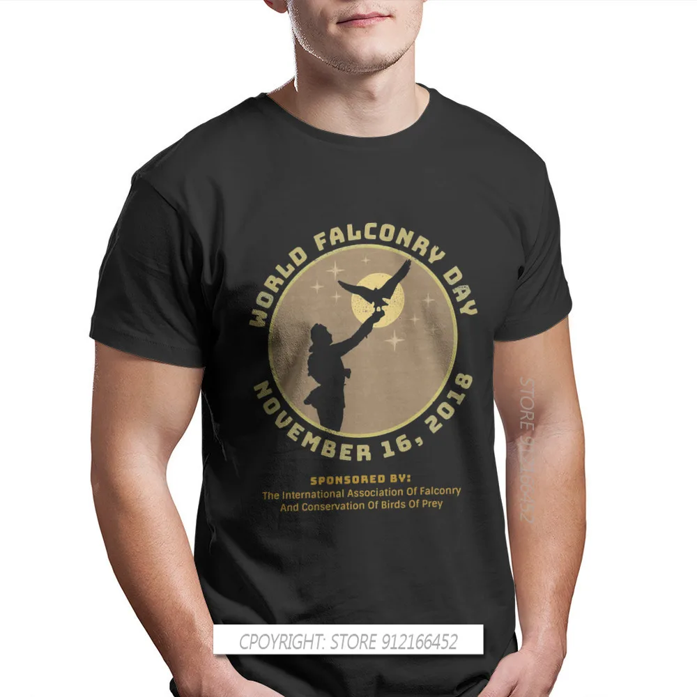 Falconry Austringer Bird TShirt For Men World Falconry Day November 16 Soft Summer Sweatshirts T Shirt Trendy Loose
