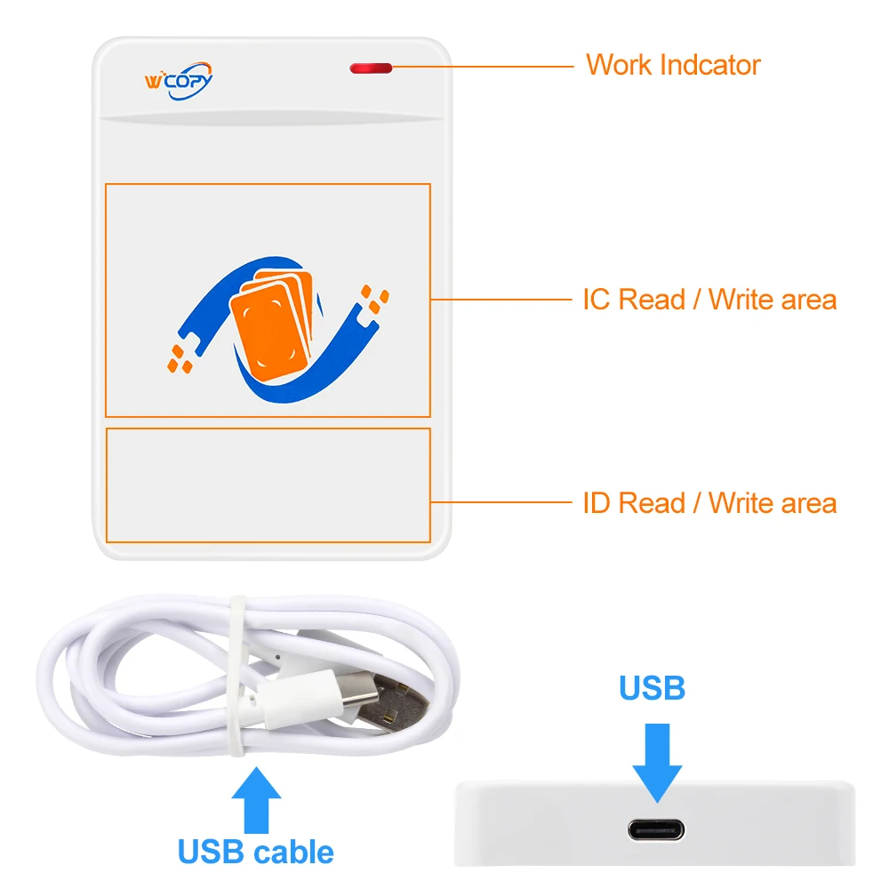 Считыватель RFID карт записывающий ID/IC Дубликатор копировальный декодер с