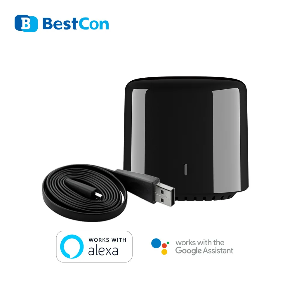 

Универсальный пульт дистанционного управления для умного дома Broadlink BestCon Rm4C Mini, Wi-Fi, ИК, работа с Alexa, Google Home, 2021