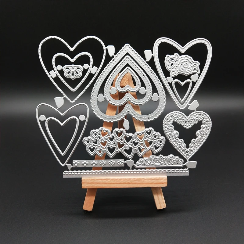 113*143 мм нежные наборы сердец режущие штампы для декоративные бумажные карточки DIY