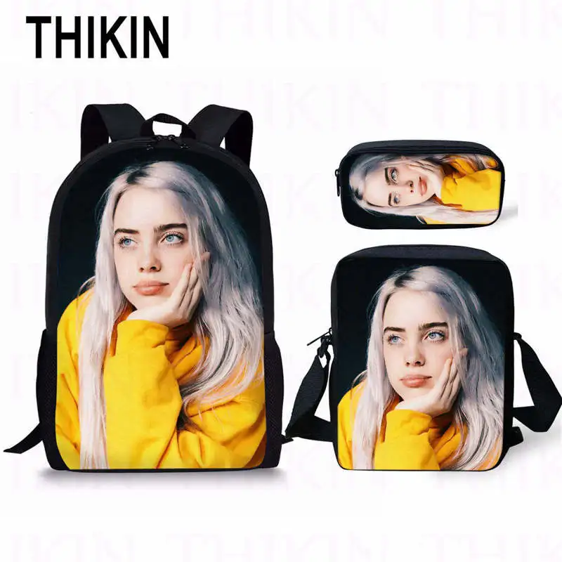 As picture THIKIN Spider-Girl Billie Eilish, школьные сумки с принтом, детские сумки, популярные повседневные сумки для девочек, детские сумки на плечо, на заказ - Цвет: As picture