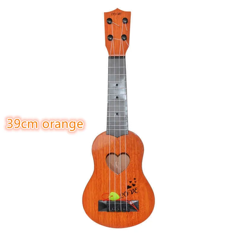 orange-39cm 39 см/44 см мини-укулеле игрушечная гитара Детские Классические игрушки Симпатичные Хлопушка образовательные игрушки развитие детей подарок на день рождения - Цвет: orange-39cm
