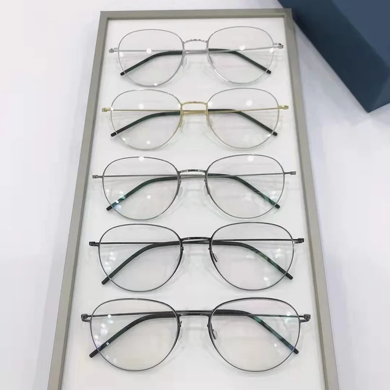 Оправа для очков из чистого титана мужчин и женщин брендовые круглые