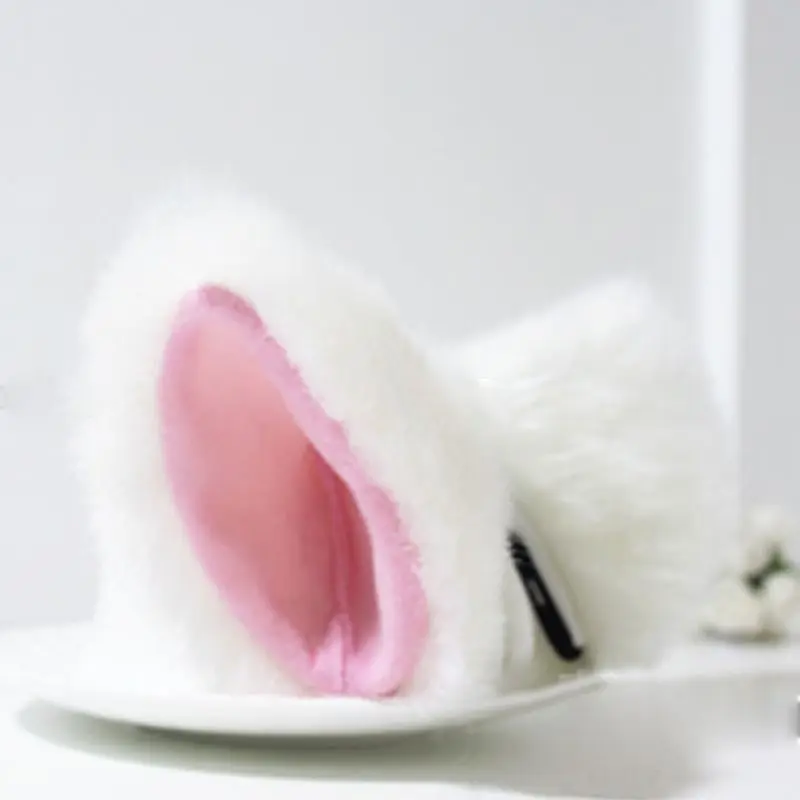 Косплей Вечеринка кошка лиса длинные меховые ушки Neko костюм заколка для волос