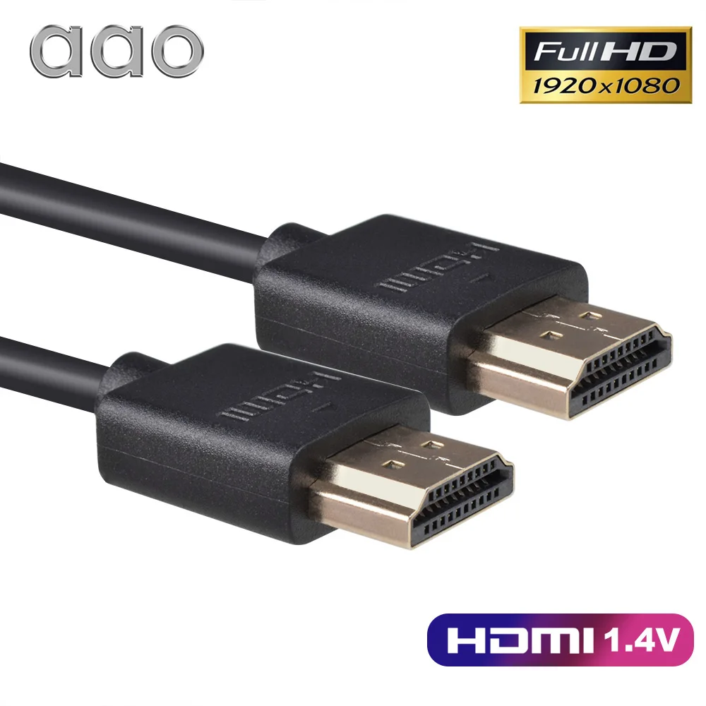 AAO HDMI кабель 1 5 м высокоскоростной 4 1080P проектор для HD tv PS4 Компьютер ТВ коробка 3D