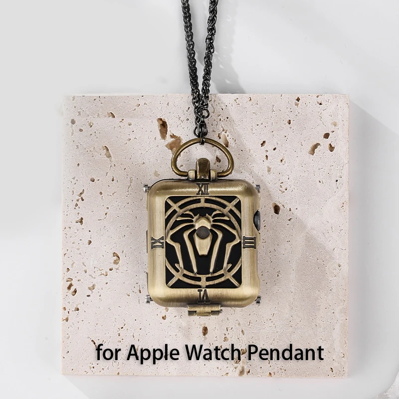 

For Apple Watch Case 6 Se 5 4 3 2 1 40mm 42mm Iwatch Metal Strap 4 5 6 Retro Pocket Watch Pendant 44mm