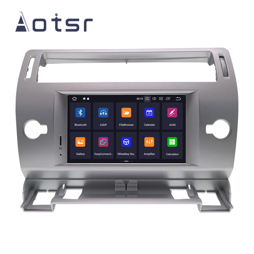 Автомобильный плеер с GPS навигацией Android 9 1 7 &quot 16 ГБ для Citroen C4 Quatre Triump 2004 2012