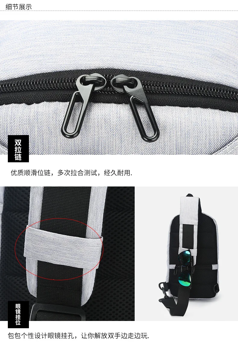 Ozuko/Новинка; Мужская однотонная сумка-мессенджер из ткани Оксфорд; унисекс; Usb; деловая мужская сумка-мессенджер; Повседневная Сумка-тоут на одно плечо для подростков