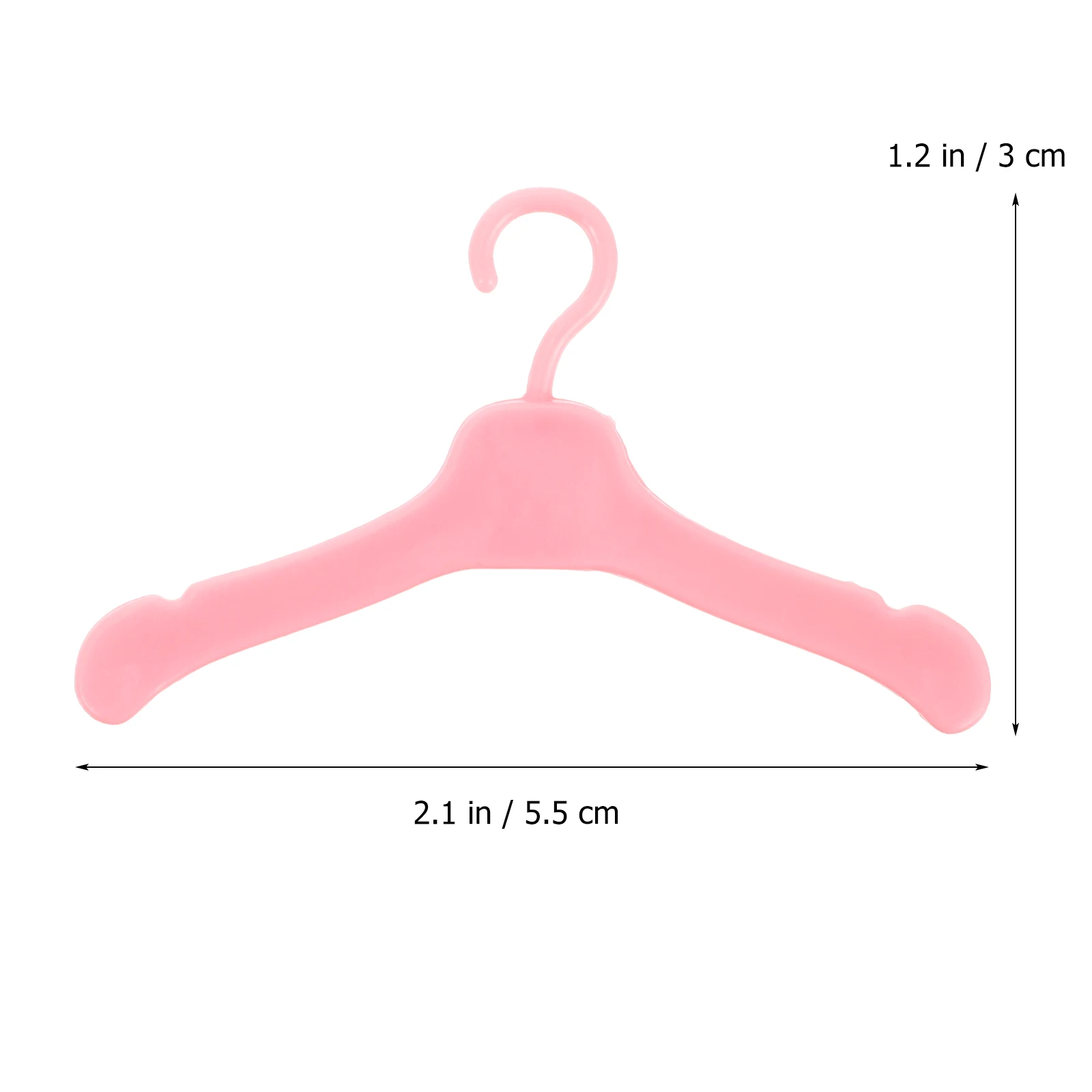 

50pcs Mini Plastic Doll Clothes Hanger Doll Outfits Racks Dress Clothes Holder Pretend Play Dollhouse Toys Gifts