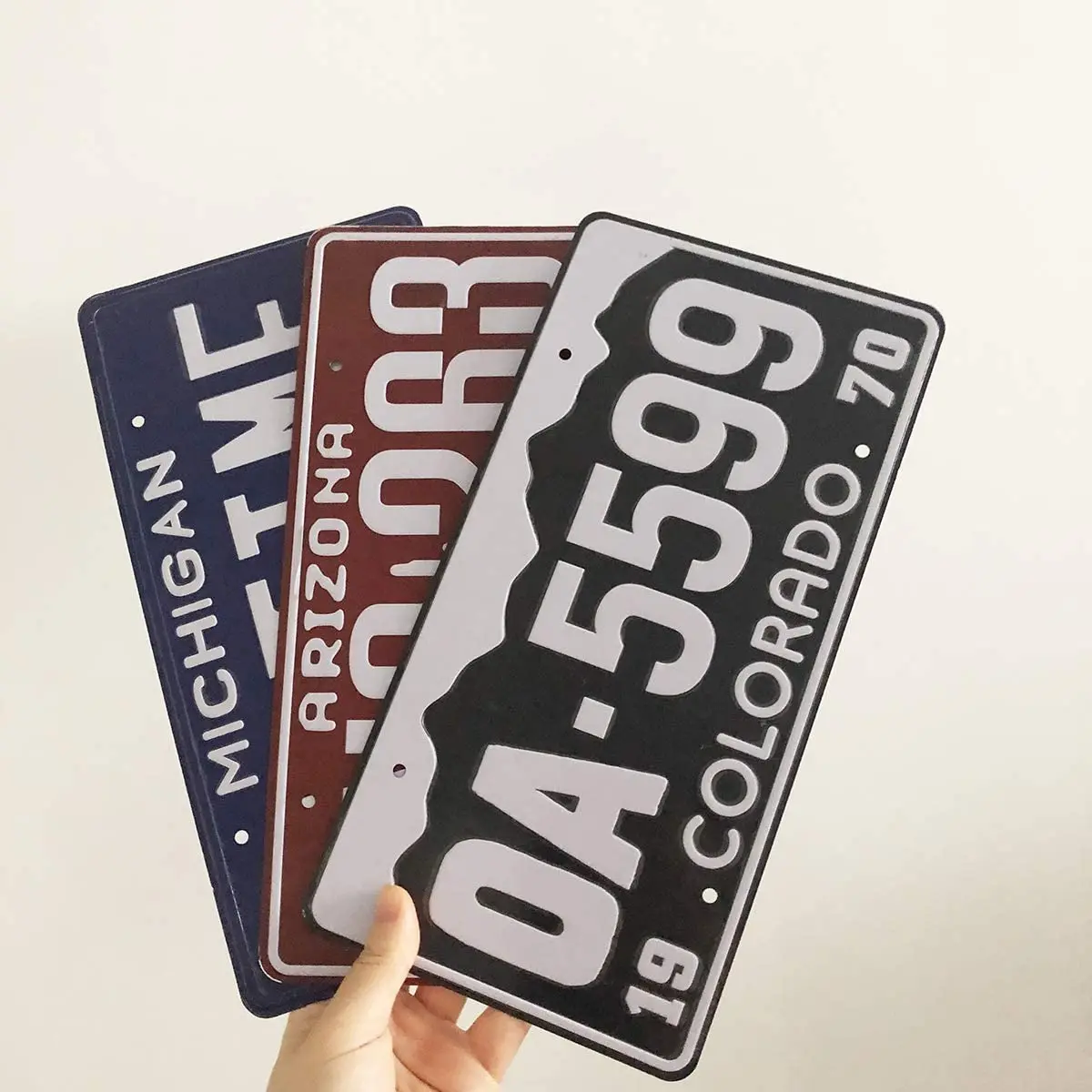 

8 Pieces Stamped Prop License Plates TV Movie Memorabilia 6x12 inch