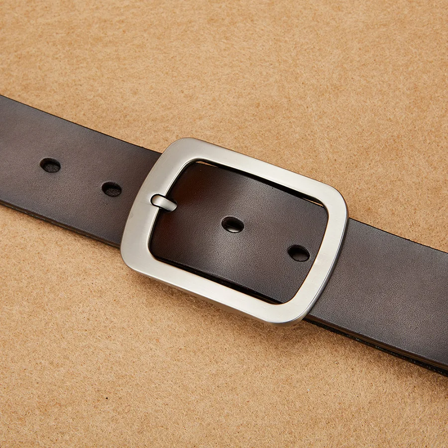 

Cowleather Men's Retro Jeans Belt Luxury Brand Designer Belts High Quality Hardware Pin Buckle Waistband Fashionable Cowboy Belt