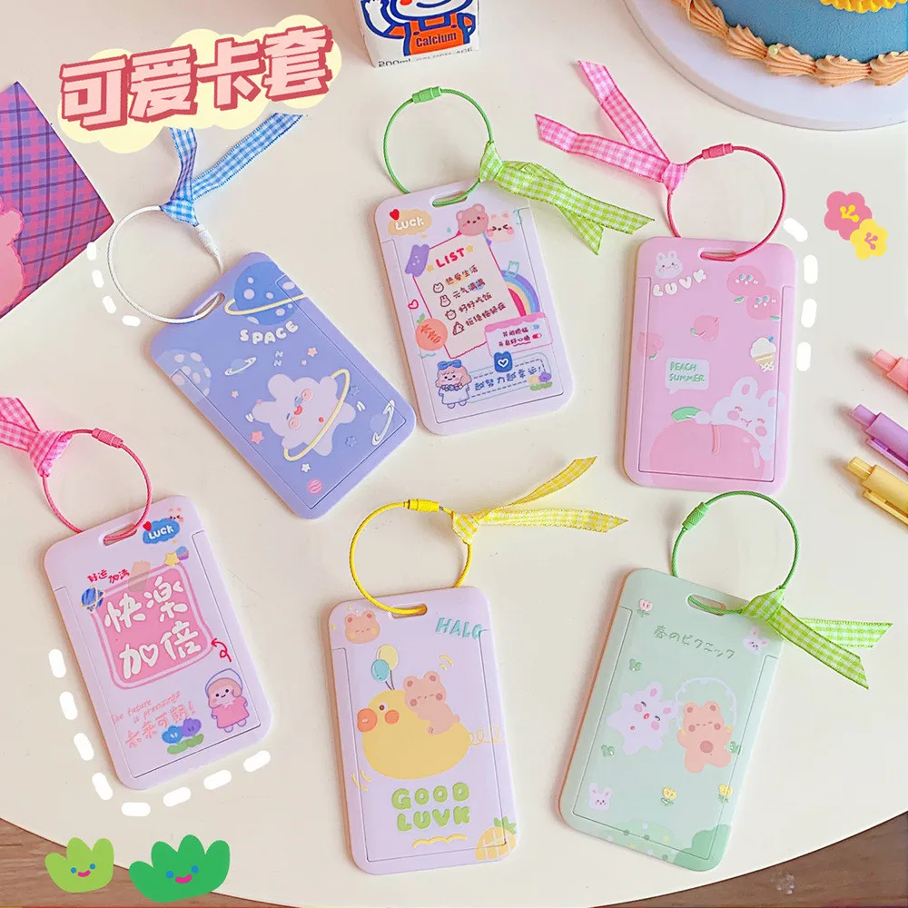 Новинка Kawaii держатель для карт в автобусе чехол с милым медведем кроликом