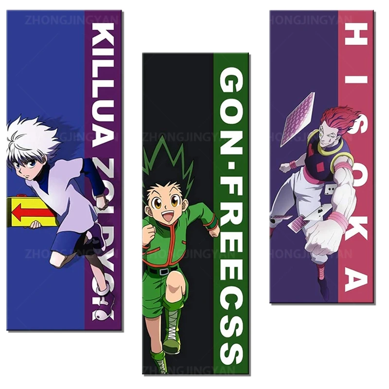 Настенный постер Hunter x на холсте с изображением персонажа из мультфильма длинный