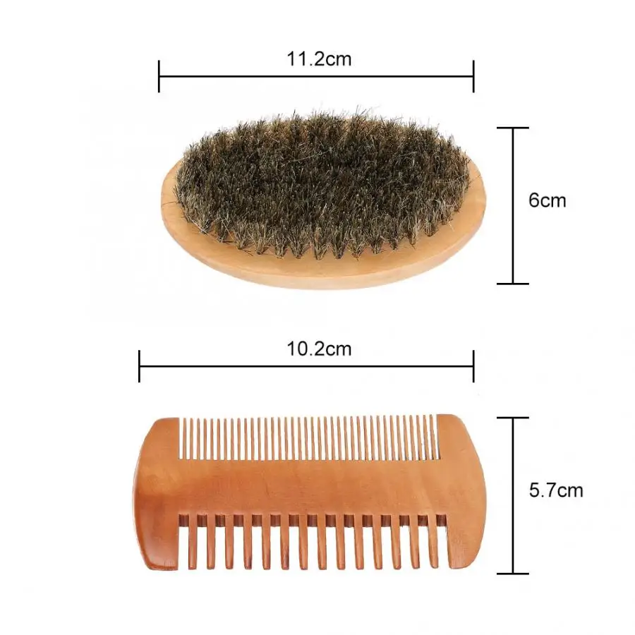 Мягкая щетина кабана деревянная щетка для бороды парикмахерский инструмент