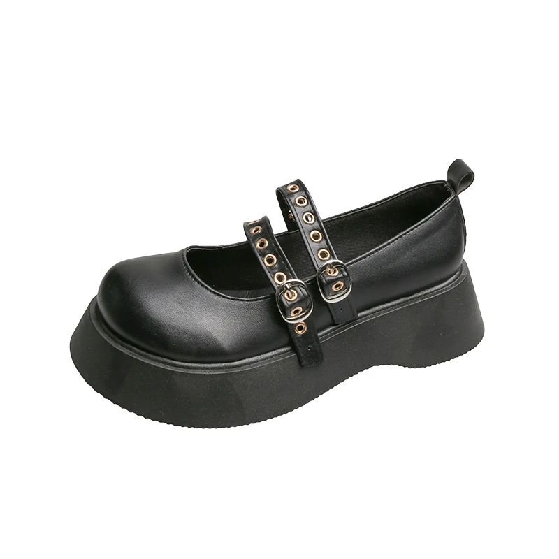

Mary Janes Ladies Shoe 2021 Summer New Round Toe Flat Platform Genuine Leather Vintage Shallow Brand Women Shoes Zapatos Mujer