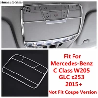 abs chrome front roof reading lamps lights frame cover trim accessories for mercedes benz c class w205 glc x253 2015 2021