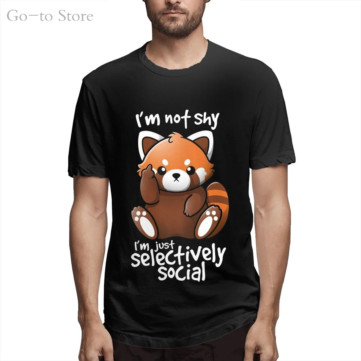 

Shy Red Panda ClassicCool And Funny Short Sleeved Casual Fashion Cotton T-shirt Tee Shirts