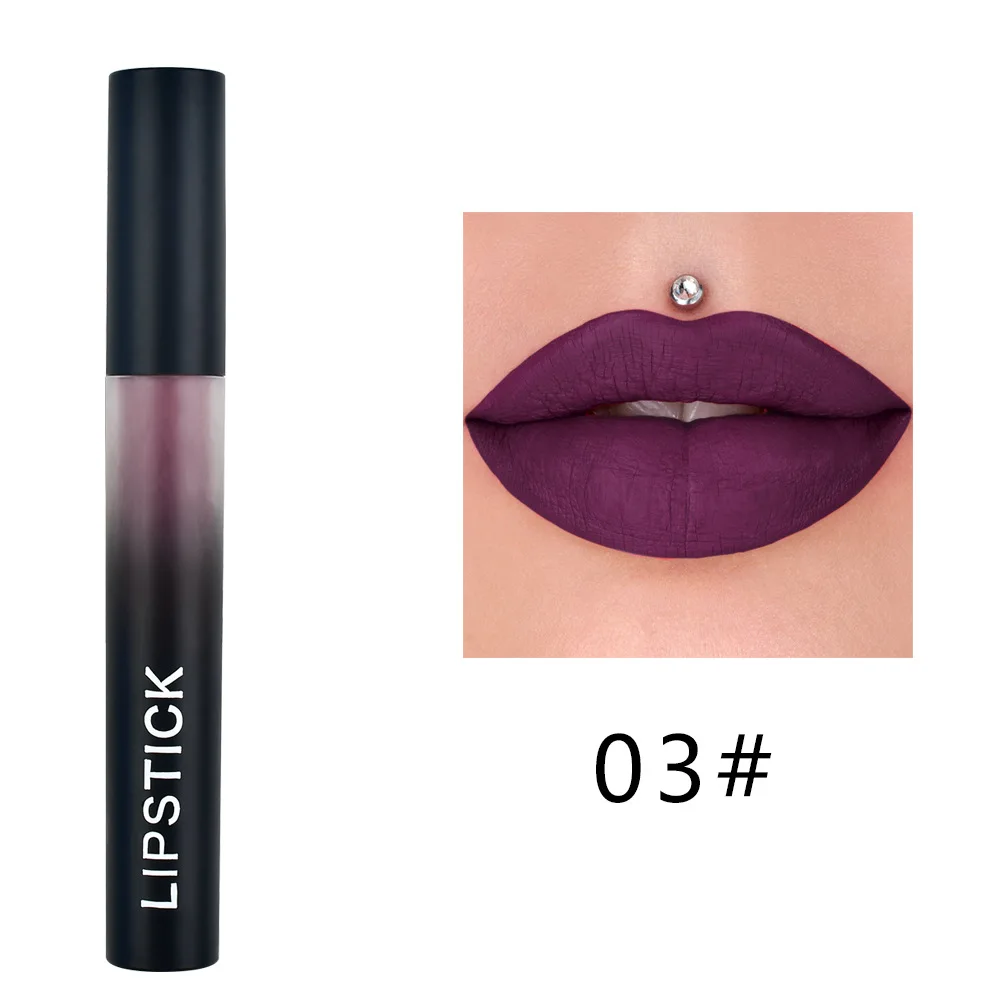 Матовая помада для губ 11 цветов s коричневый телесный шоколадный цвет жидкая