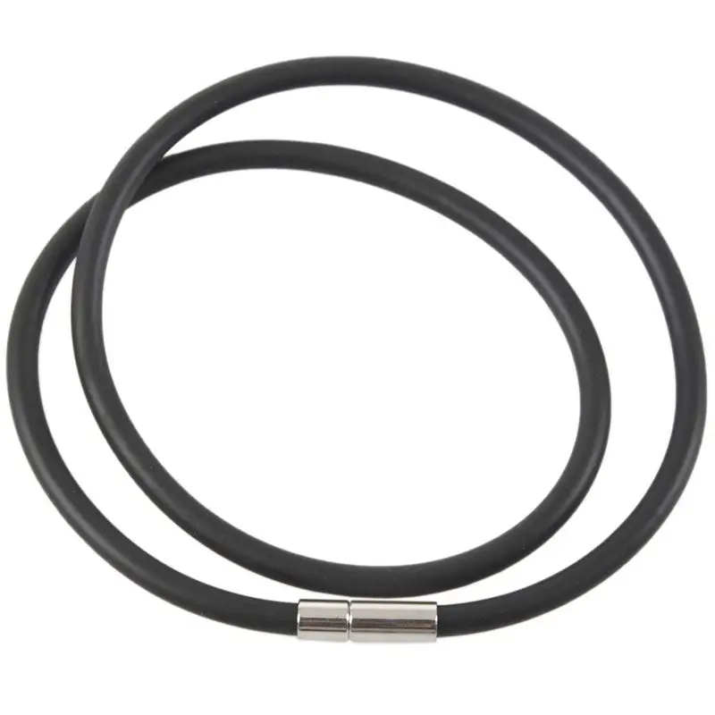 

10 черных резиновых кружевных ожерелий-чокеров 450x4 мм на женщин и мужчин