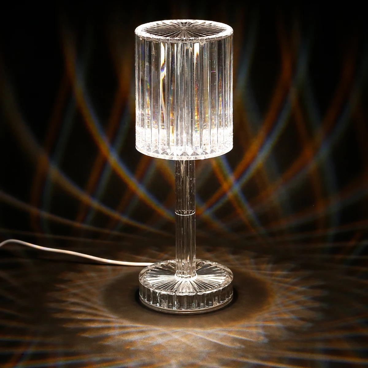 

Светодиодная проекционная Настольная лампа с кристаллами и бриллиантами, с USB-зарядкой и сенсорным датчиком, украшение для ресторана, бара, ...