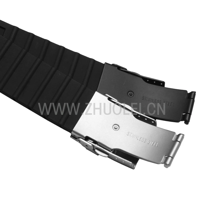 Black silicon bands Suitable for Oris watchband lug diving series waterproof and sweatproof silicone bracelet 24*11mm strap