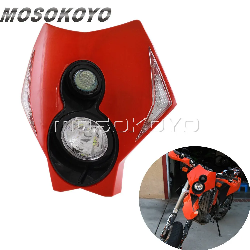 Красный Мотоцикл MX Enduro X2 светильник фара светодиодный индикатор для GasGas EC300 HONDA