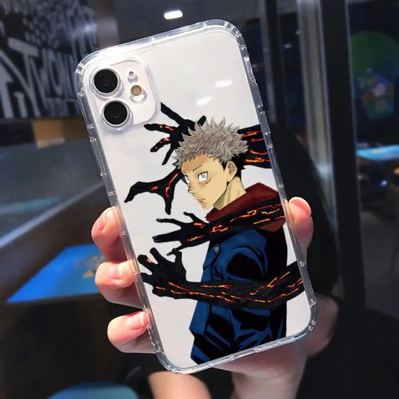 

Anime Cartoon Jujutsu Kaisen Phone Case Transparent for iPhone 11 12 mini pro XS MAX 8 7 6 6S Plus X 5S SE 2020 XR