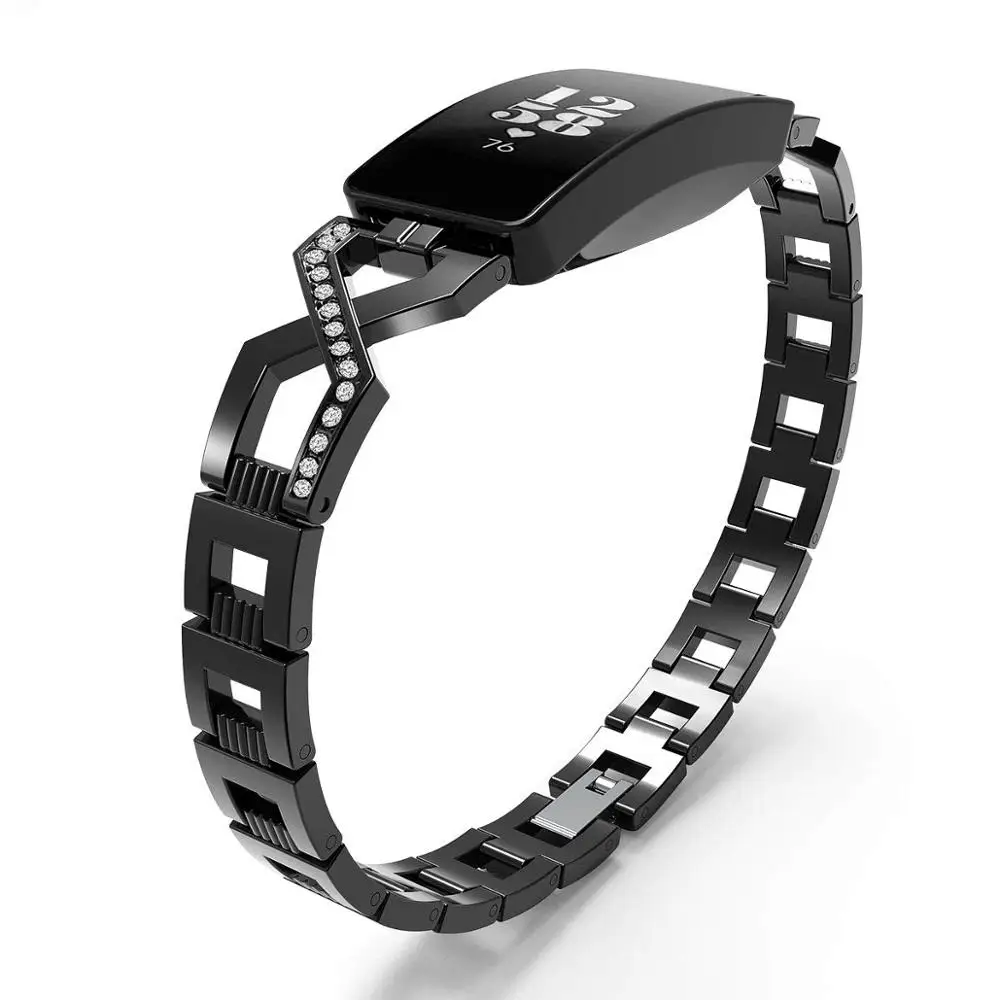 Для Fitbit Inspire/Inspire HR Браслет с блестящими бриллиантами Стразы ювелирные изделия