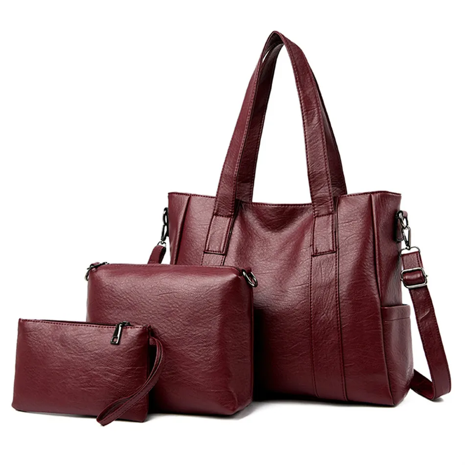 Женские сумки из натуральной кожи комплекты одежды 3 предмета в комплекте сумка