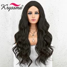 Парики для косплея Kryssma для женщин, Длинные Синтетические волосы из коричневого и черного термостойкого волокна, афроамериканские