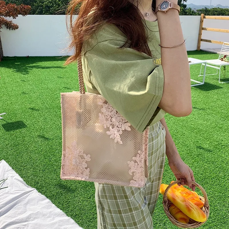 

Lace Bag Female Fairy Handbag Shoulder Bag Summer Beach Bag Shopping Bag