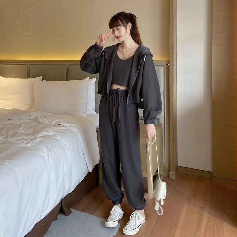 Осенние повседневные брюки корейский стиль новинка 2021 Свободный Повседневный