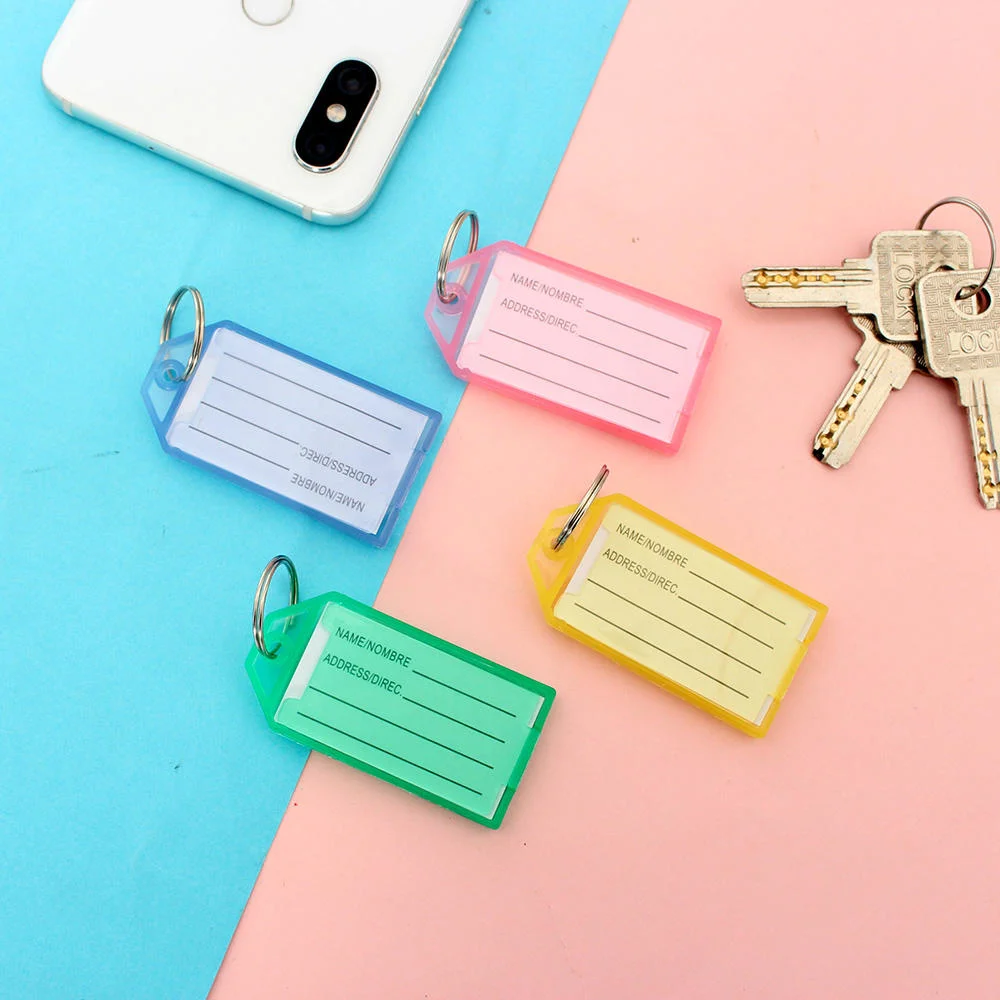 10 шт./лот DIY пластиковая бирка брелок для ключей карамельных цветов багажа