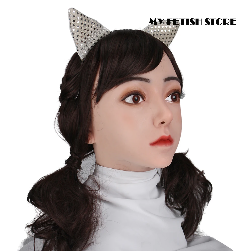 (Avila-4G)Crossdress Full Head Realistic Silicone Girl Female Disguise Party Cosplay Transgender Mask Male To Drag Queen | Тематическая