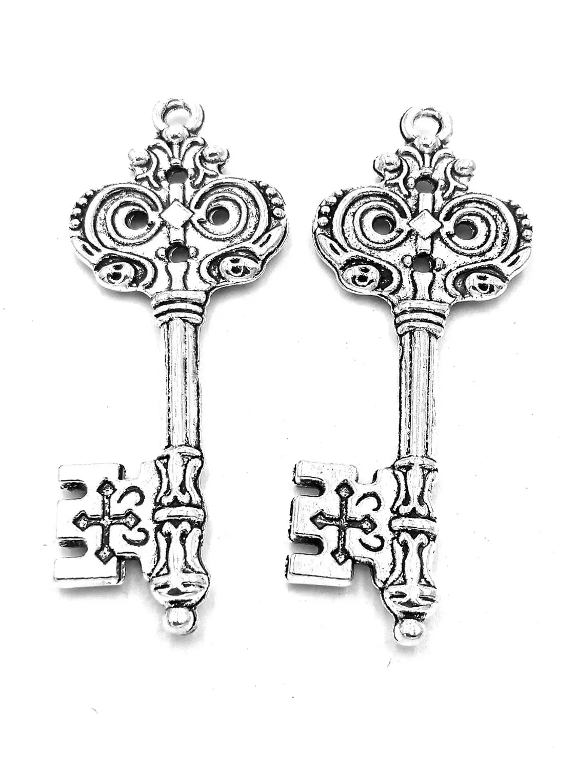 10 шт. аксессуары для украшения из античного серебра 19x52 мм|Ювелирная фурнитура и