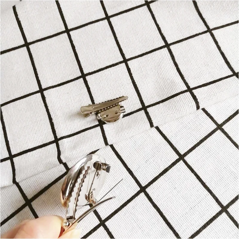 Круглая филигранная брошь с родиевым покрытием основа для кабошона безопасной