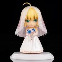 fatezero action figure saber altria pendragon 10th anniversary wedding dress q version model ornament toys birthday gifts