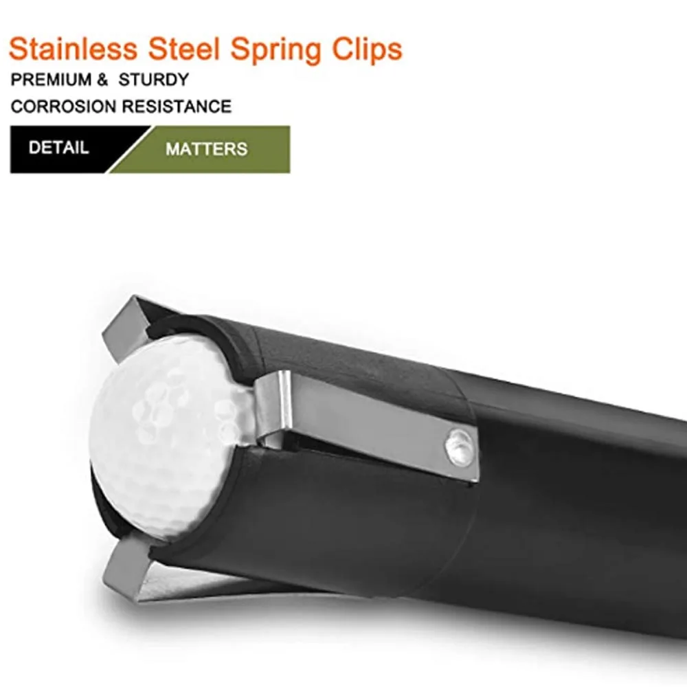 Golf Shag Bag, Practice and Range Ball Shagger, Portable Golf Ball Retriever Pick Up with Detachable Tube and Storage Bag