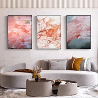 abstract pink ink ripple landscape canvas painting nordic wall art pictures moedrn posters and prints for living room home decor