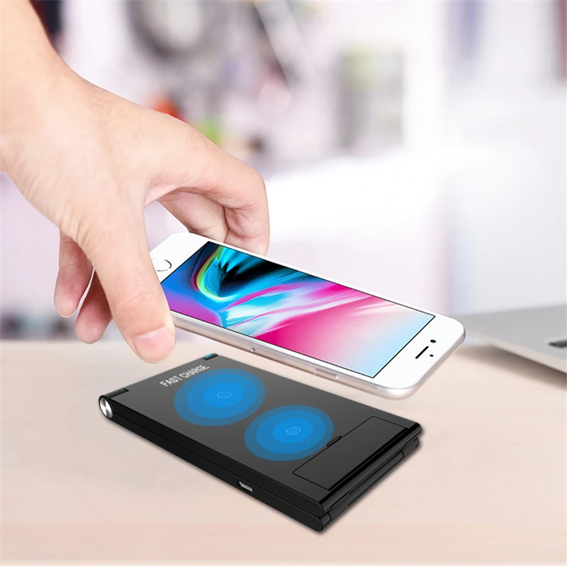 Настольная подставка складное Беспроводное зарядное устройство для iPhone X XR Xs Max 10W