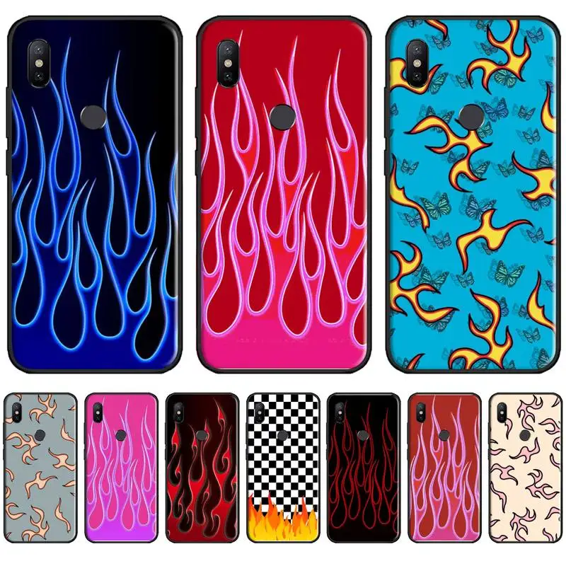 

Flame design art Phone Cases For Xiaomi Redmi 7 9t 9se k20 mi8 max3 lite 9 note 8 9s 10 pro Soft Silicone Shell Cover Funda