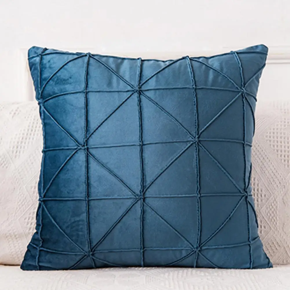 

Square Shape Solid Color Soft Pillow Case Sofa Bed Cushion Cover Home Decor