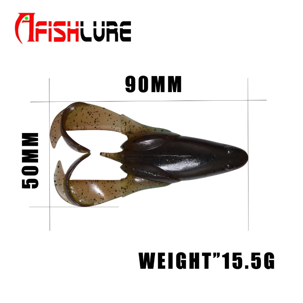 2 шт./лот Afishlure мягкая лягушка пластиковая приманка фарфоровые лягушки 90 мм 15 5 г