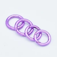 purple spring gate ring o ring round push snap hooks for webbing purses and handbags hardware supplies leather craft 0 8 0 6