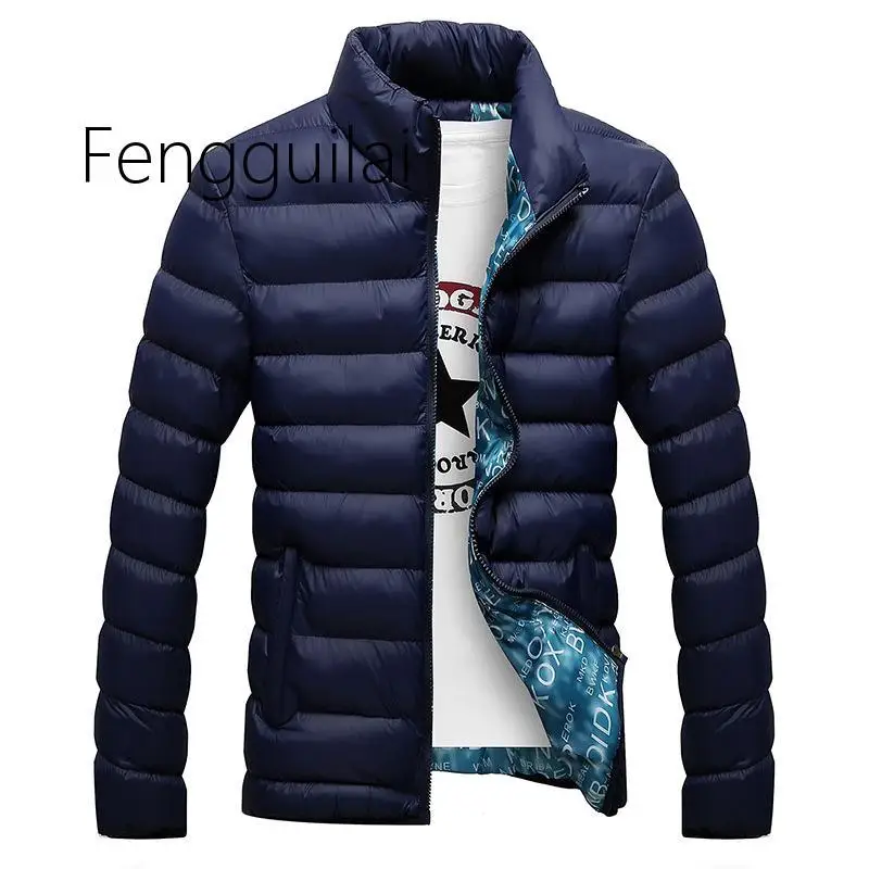 Winter Jacket Men 2020 Fashion Stand Collar Male Parka Jacket Mens Solid Thick Jackets and Coats Man Winter Parkas M-6XL