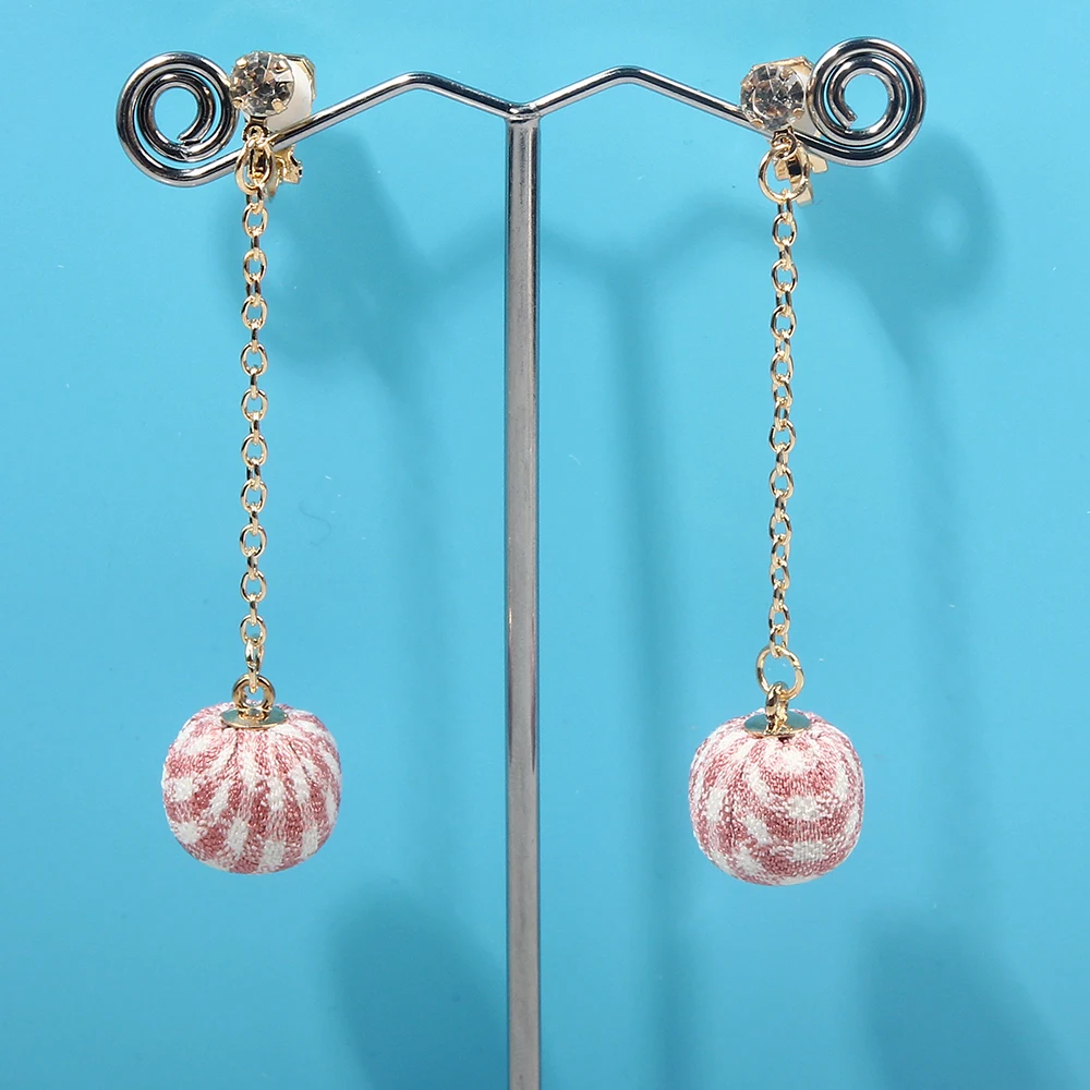 SUKI простые геометрические милые эмалевые синие серьги-клипсы с имитацией банта